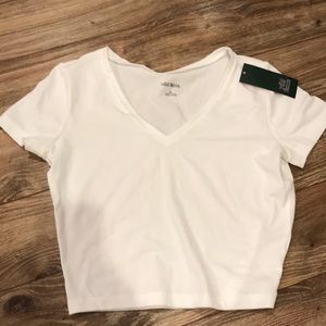 WILD FABLE CROPPED WHITE SHIRT (never worn)